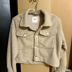 Abercrombie shacket  size small  light tan color